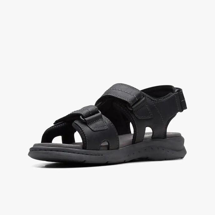Ready CLARKS Walkford Walk Original Sepatu Sandal Pria Leather - Black