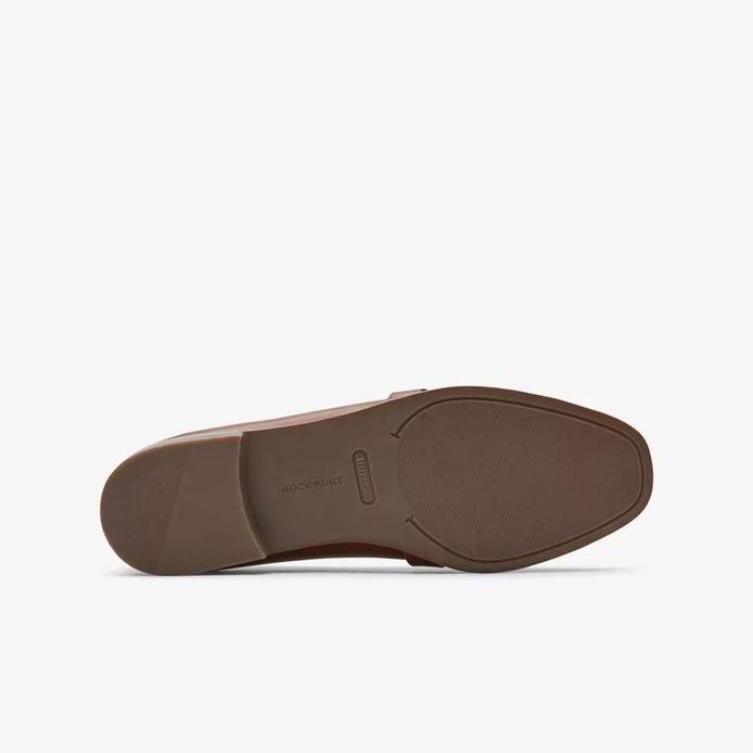 Ready Rockport Susana Knot Loafers Original Wanita Leather - TAN