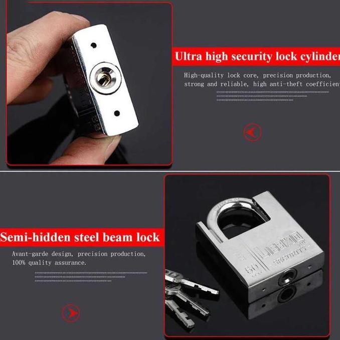 KOQOZIE Gembok Pagar Rumah Anti Maling House Padlock Baja