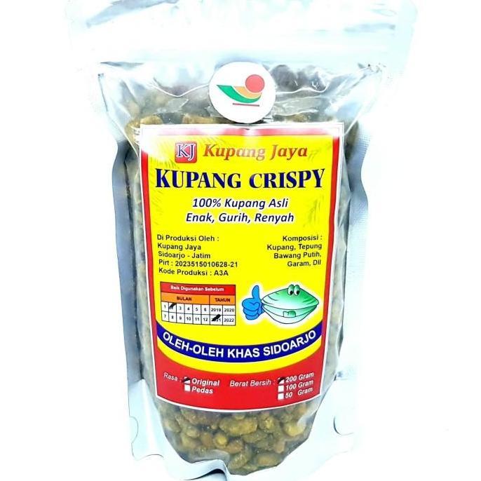 KJ KRIPIK KUPANG CRISPY 200gr | KERIPIK GORENG KERING CRISPY SIDOARJO