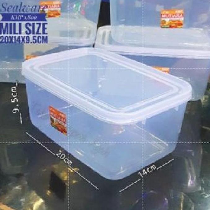 Food Box 1800ml Plastik / Kotak Makan 1800 ml / Toples KMP MUTIARA