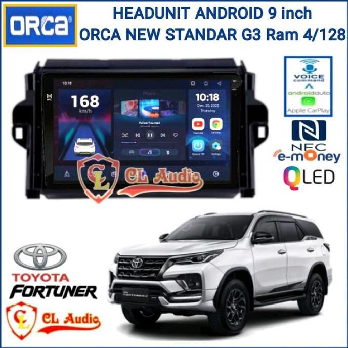 Head Unit Android Orca 9 Inch Oem Fortuner 2015 Up