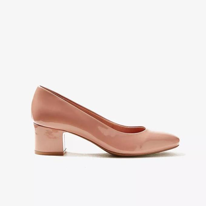 Ready MARKS & SPENCER Wide Fit Patent Block Heel Court Shoes Original Heels