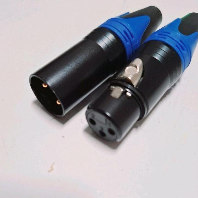 KOQOZIE 1 set Jek Mic jek xlr male+ jek xlr female GOLD