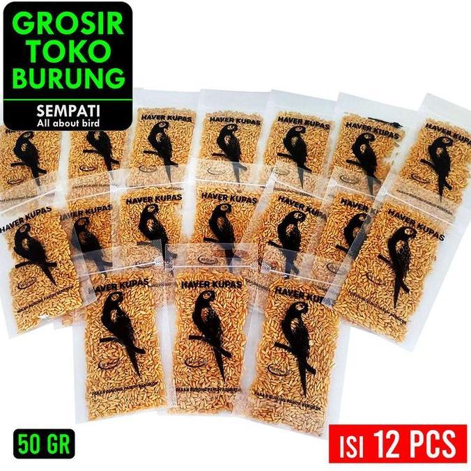 SUPER DEAL - SEMPATI GROSIR Biji Gandum Haver Seed Kupas Haverseeds Oats Gandum 50 Gram Isi 12 Pcs P