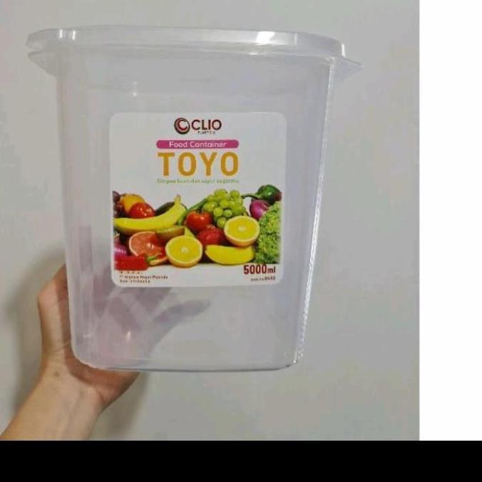 Toples Plastik 5 Liter Food Container box Makanan kerupuk - Clio Toyo