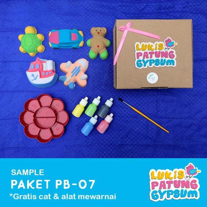 Patung lukis gypsum mainan anak paket / patung painting gipsum / media