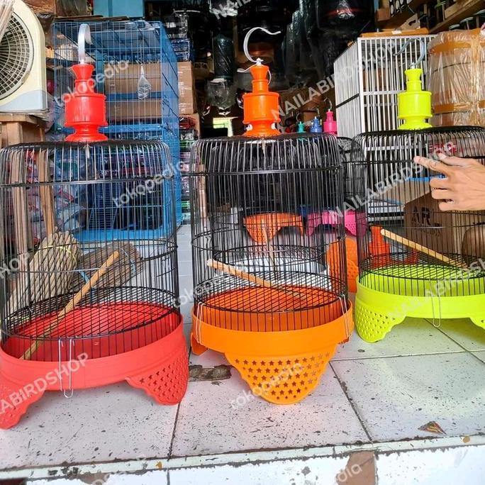 TERMURAH - SANGKAR BESI LOVEBIRD VERSI PENDEK SANGKAR DIAMETER 33CM