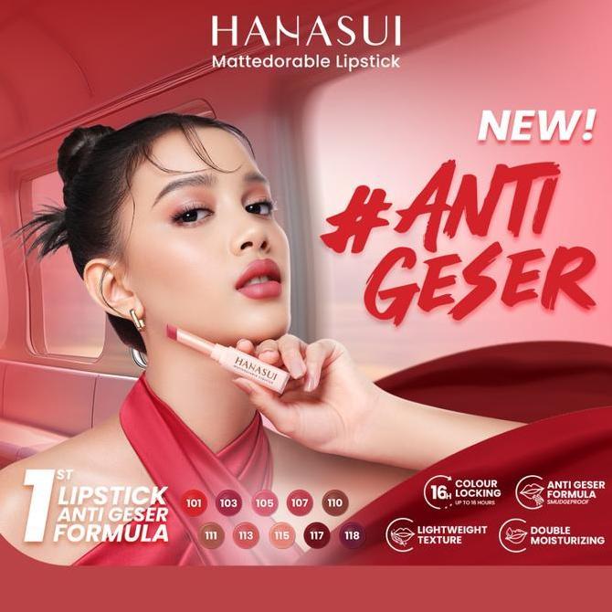 PRODUK FAVORIT - HANASUI MATTEDORABLE LIPSTICK - LIP STICK - HANASUI