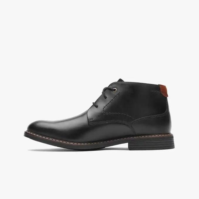 Ready ROCKPORT Classic Break Chukka Original Boots Pria Leather - Black