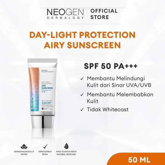 HOT DEAL - NEOGEN DERMALOGY Day Light Protection Airy Sunscreen - Tidak membuat Wajah Berminyak Muka