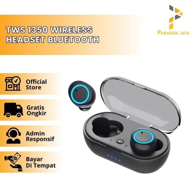 ZCXVC TWS 1350 Wireless Headset Bluetooth 5.0 dengan Kotak Charger