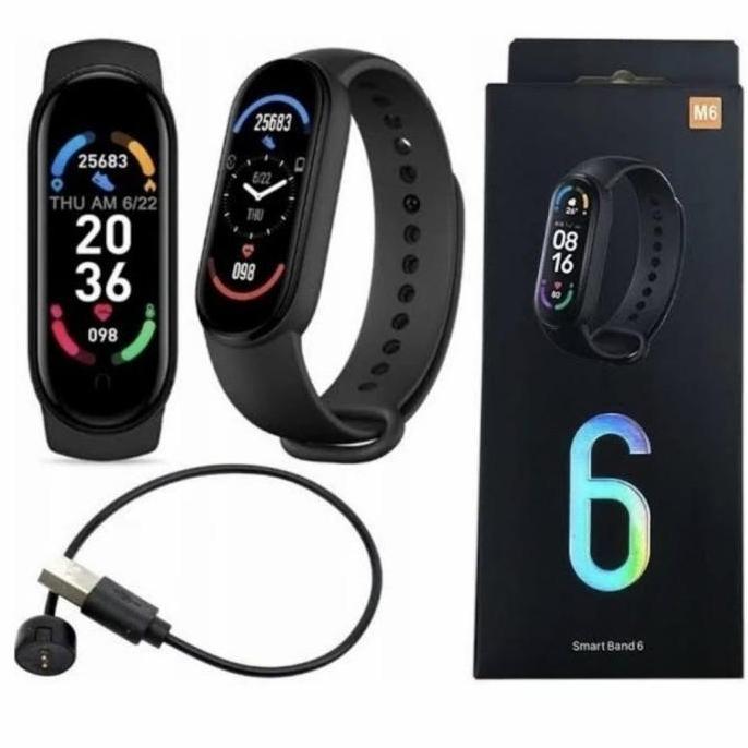 SmartWatch M6 Smartband Like Mi Band 2022 Anti Air Original 100