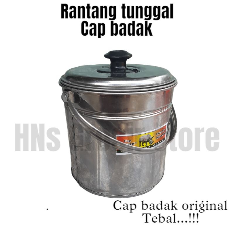 Rantang Tunggal Stainless Cap Badak Tebal Ukuran Besar Dan Kecil - Rantang Kuah Serbaguna
