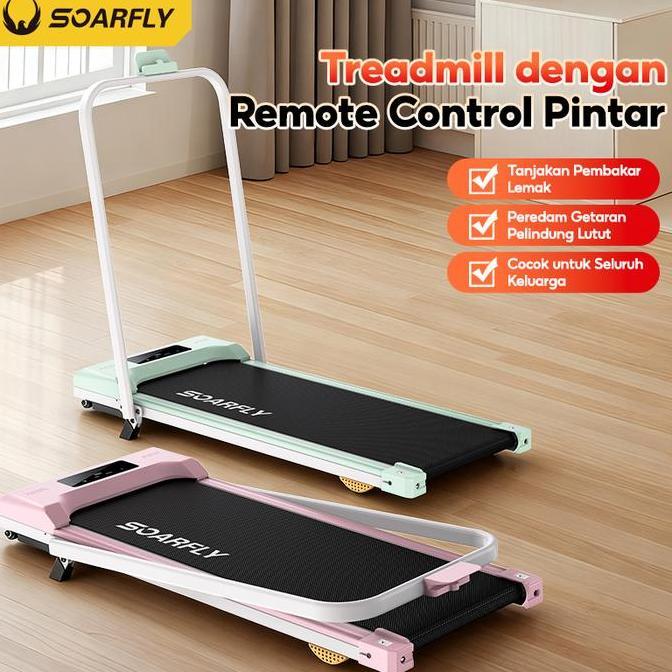 BZSDA Subsidi OngkirSOARFLY Treadmill Elektrik Multifungsi 1-14KM/JAM Walking & Running Pad Peralata