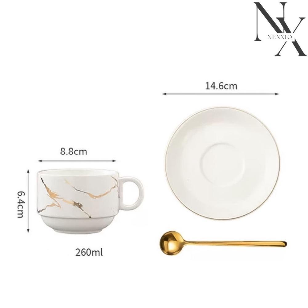 Diskon Nexxio Marble Glass Couple / Canada Marble Mug Gift Box / Gelas Marble Peralatan Minum Hamper