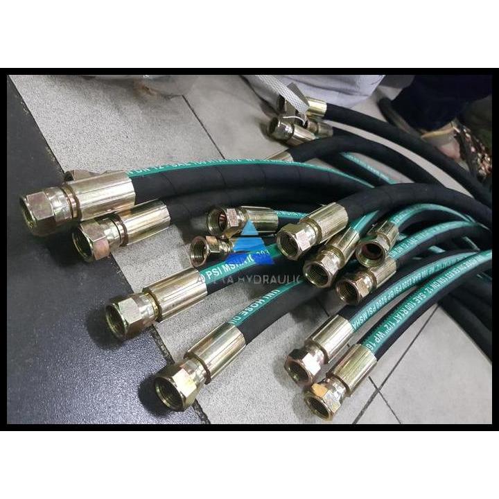 TERLARIS HYDRAULIC HOSE 1/2" INCH R2 UNIHOSE PANJANG 3000MM X MB-NU 