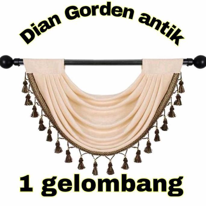 Ready Gorden Poni gelombang Gorden jendela pintu kamar minimalis modern