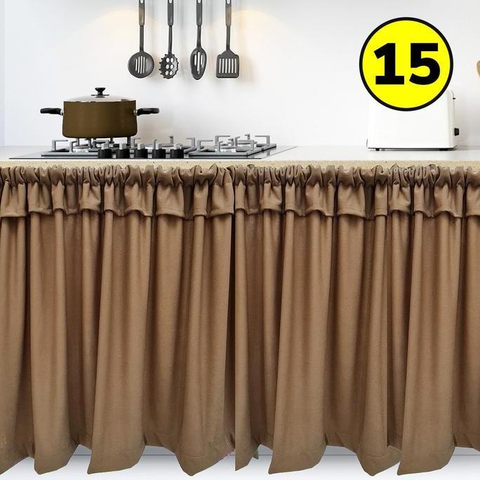 Ready GORDEN / HORDENG PENUTUP KOLONG MEJA DAPUR Gordyn Tirai Meja Dapur