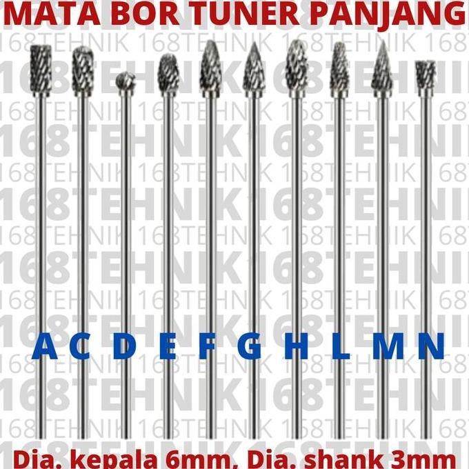 MATA BOR TUNER PANJANG / MATA TUNER / TUNNER / MATA CUNER ROTARY BURR