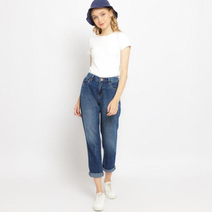 C2 Zivani Blue Jeans Boyfriend Wanita