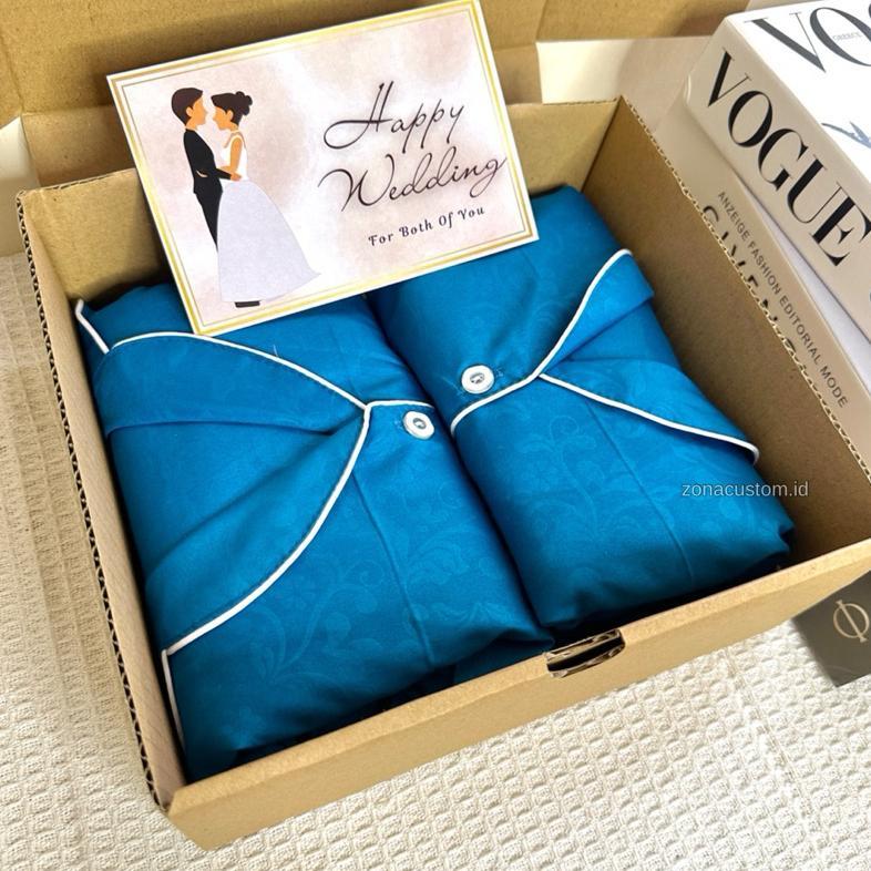 BEST SELLER HAMPERS WEDDING PIYAMA COUPLE SET | KADO PERNIKAHAN ANNIVERSARY PASANGAN HADIAH VALENTIN