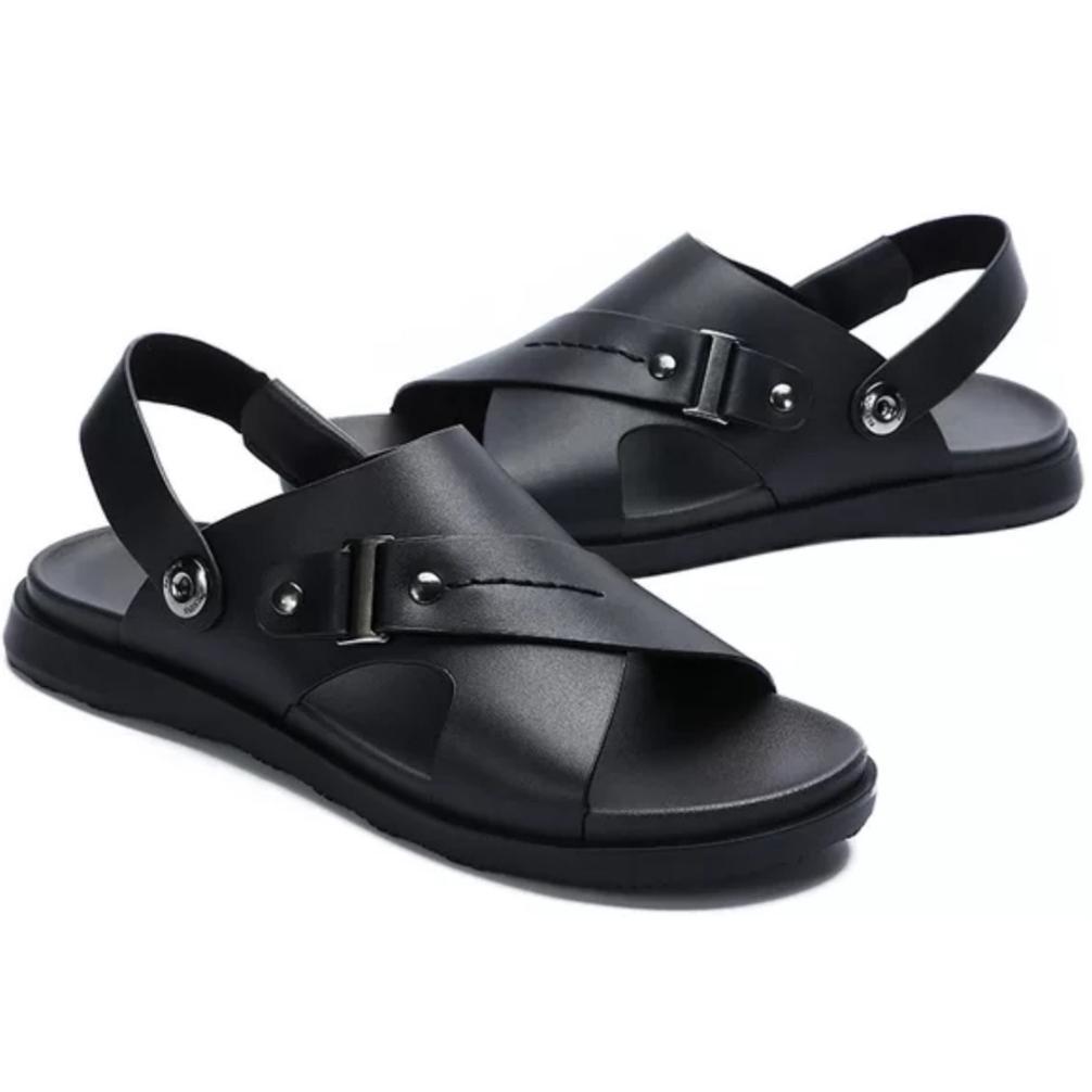 FREE ONGKIR SANDAL PRIA TERBARU SENDAL SELOP KULIT ORIGINAL TERLARIS SANDAL KULIT PRIA DEWASA 2025