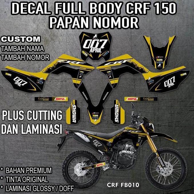 Decal Full Body CRF 150 Papan Nomor