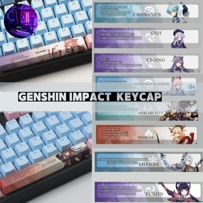Keycap Keycaps Spacebar Genshin profile OEM Ganyu hutao raiden shogun kamisato ayaka
