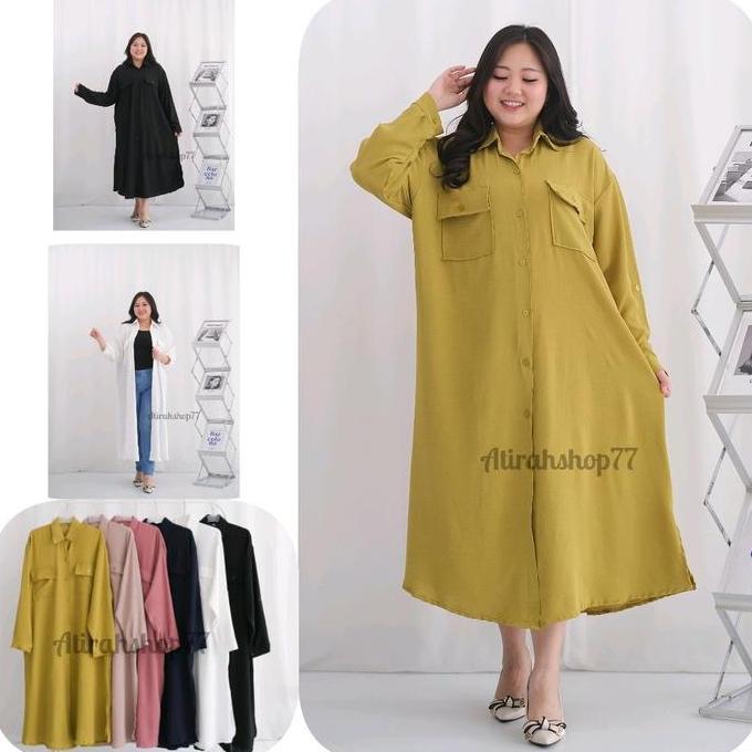 long tunik jumbo Ld130cm Ld140cm Polos