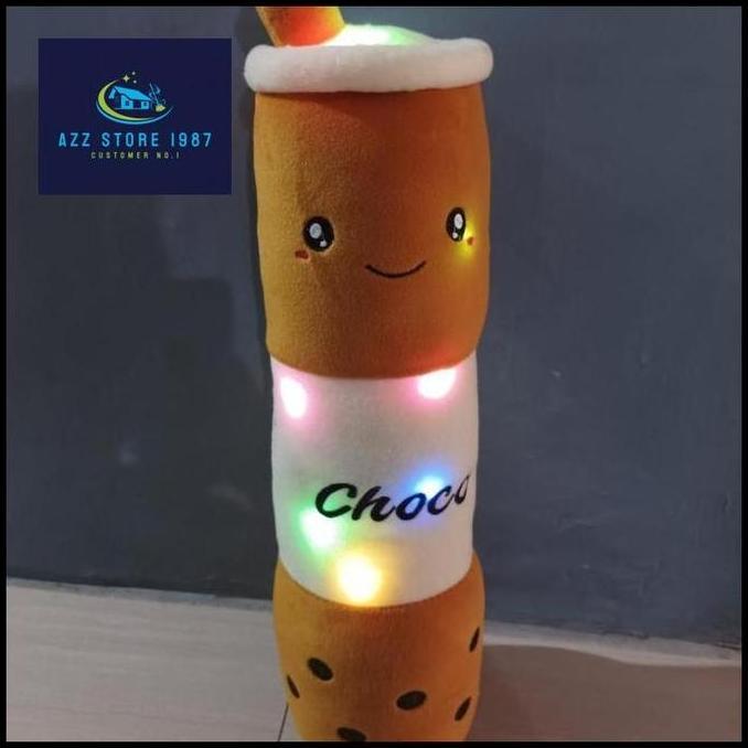 boneka guling boba led/guling boba terlaris 60 cm