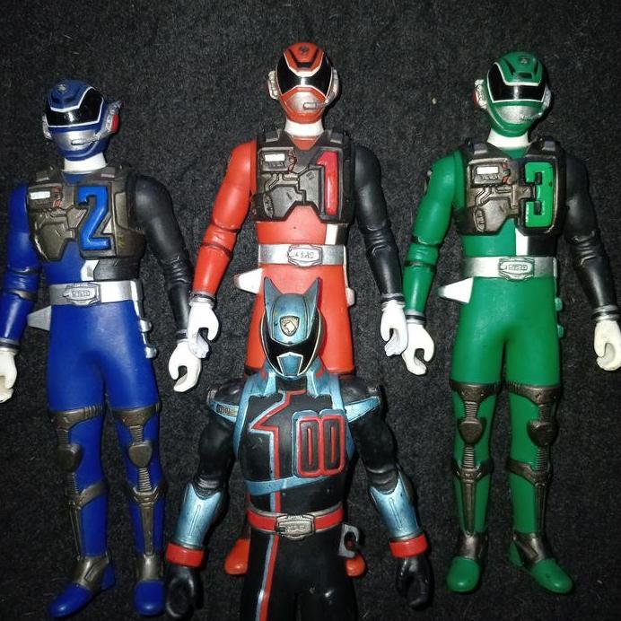 Bandai 16 Cm Sentai Hero Series Tokusou Sentai Dekaranger Deka Swat SPD set of 4
