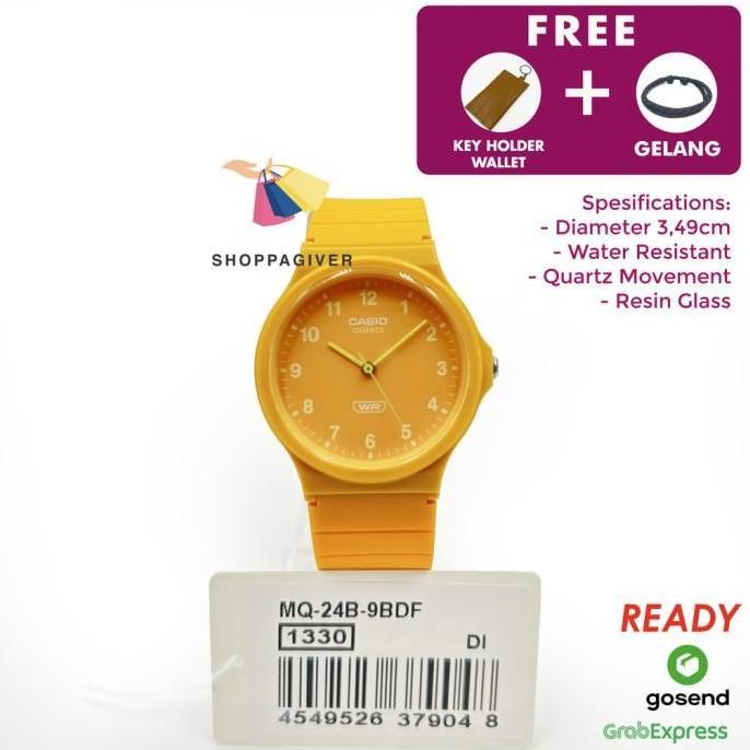 Ready Jam Tangan Casio Original MQ-24B-9B / MQ-24B-9BDF Analog Bio Resin Eco Product Bergaransi