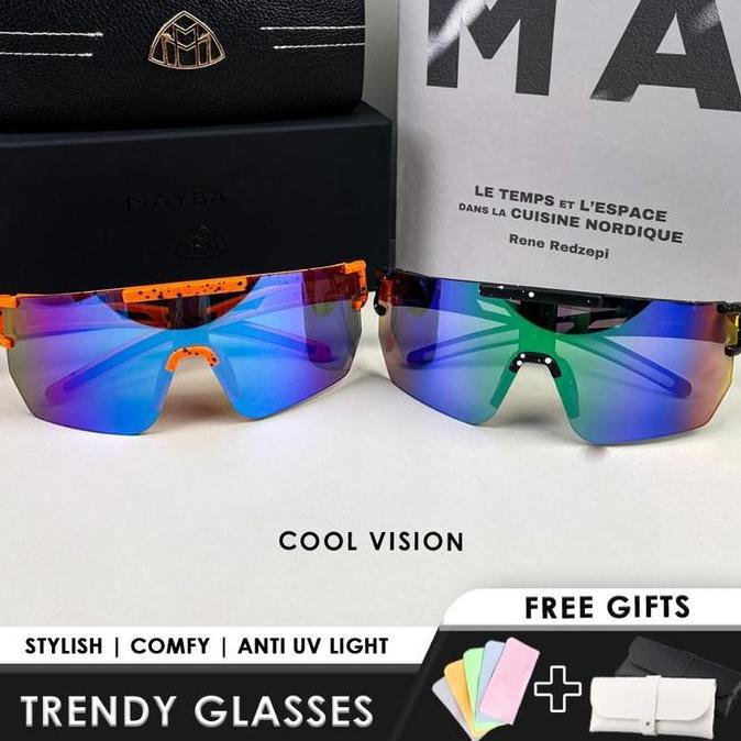 BUY 1 FREE POUCHKacamata Sporty Pria Korean Style Anti Sinar UVcool visionMC6103 Eyewear