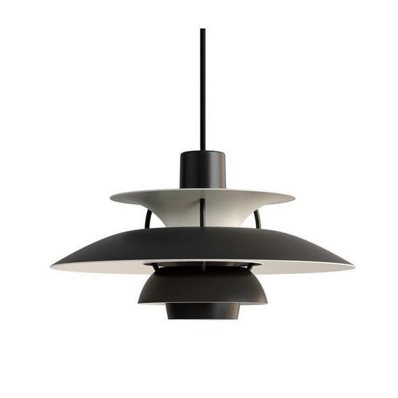 Lampu Gantung Minimalis Scandinavian Japandi Louis Poulsen Replica Ph5 Black Hitam