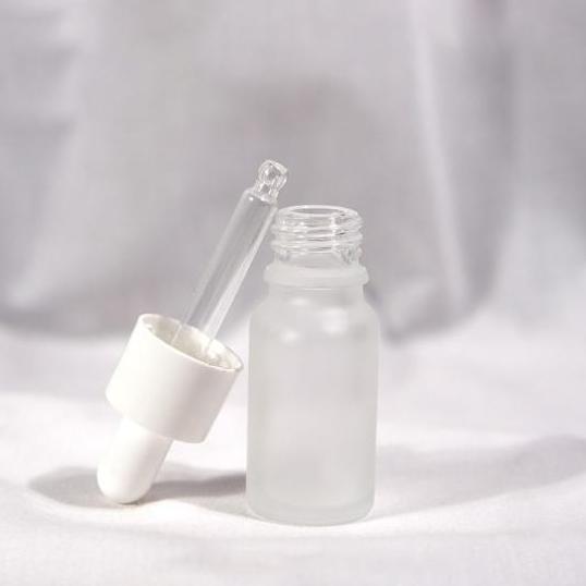 Botol Pipet Kaca 10ml Frosted Gold Silver Putih / Botol Kaca BR 10ml Frosted Pipet / Botol Serum 10m