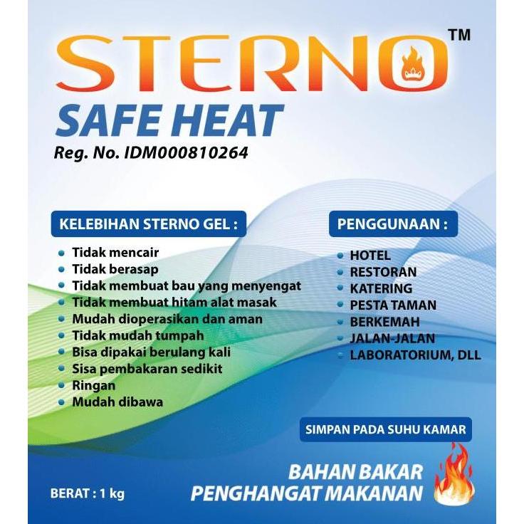 Sterno Gel Biru 1Kg Refill - sterno refill 800ml