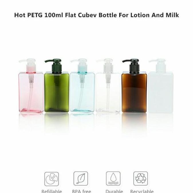 BABEE - BOTOL SABUN AESTHETIC 100ML / BOTOL PUMP KOTAK PLASTIK HAMPERS