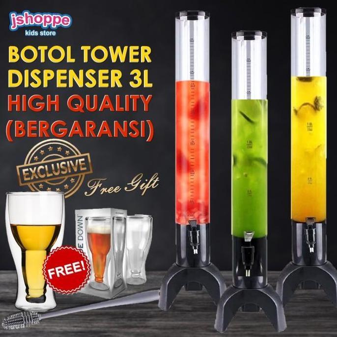 Beer Tower 3 Liter / Tower Drink / Botol Tower / Minuman Kekinian