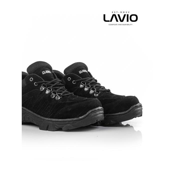 Sepatu Safety Boots Pria Wanita Ujung Besi Cladico Skyway Proyek Kerja - Hitam, 39