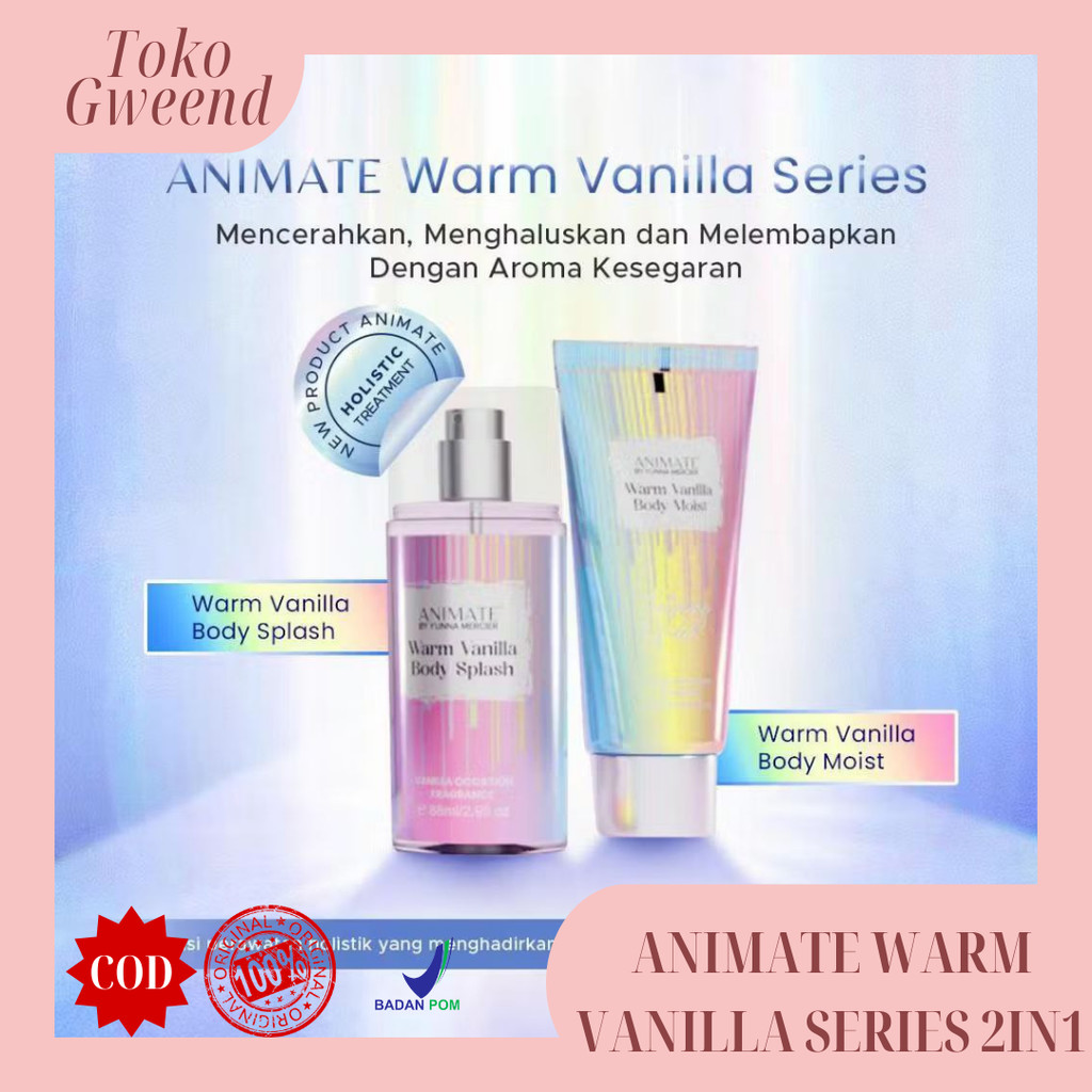 TOKO GWEEND- Animate Warm Vanilla Series 2in1 | Body Moist & Body Splash