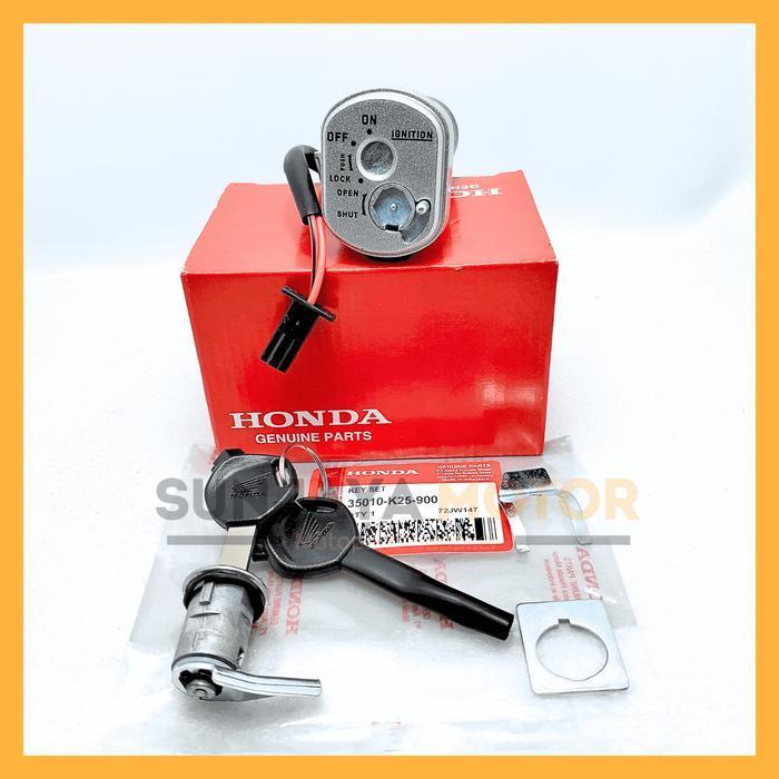 Kunci Kontak Set K25 Keyset Original Honda Beat Karbu Beat Fi Beat Pop Beat Esp Kunci Motor 1 Set Ke