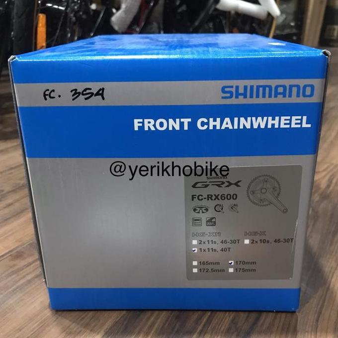 Crank Gravel Bike Shimano Grx Fc-Rx600 1X11 40T 170Mm