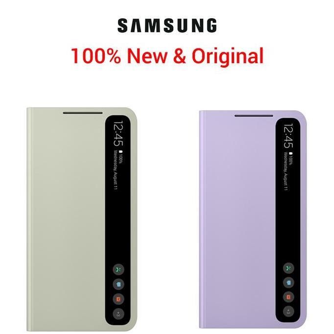S21 Fe Smart View Flip Cover Casing S21Fe Clear Case