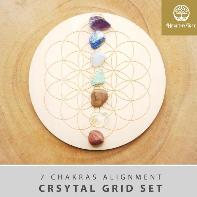 Crystal Grid 7 Chakra Alignment Set