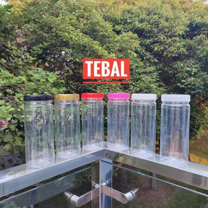 Isi 80 Pcs Toples Tabung 500Ml Slim / Toples Plastik 500Ml / Toples Bawang Kue / Toples Snack Terlar