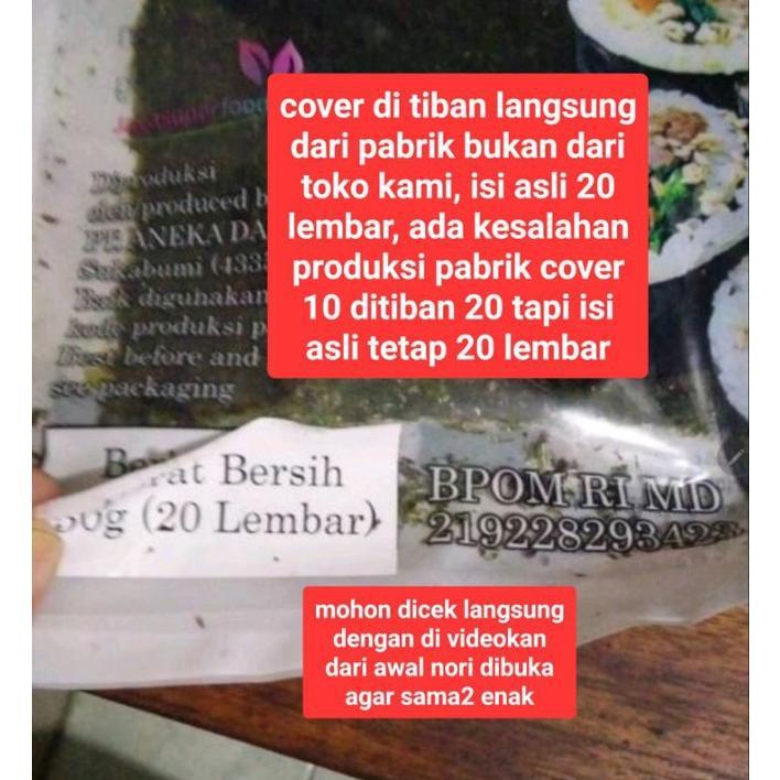 Terlaris Nori Sushi 20 lembar Nori rumput laut sushi nori java sakao seaweed rumput laut bento termu