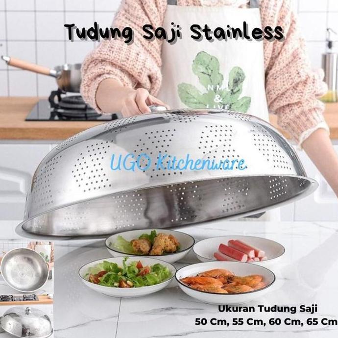 BERINDO Tudung Saji Stainless | Tudung Saji Tebal Jumbo Tutup Makanan Stainless Steel Tutup Food Cov