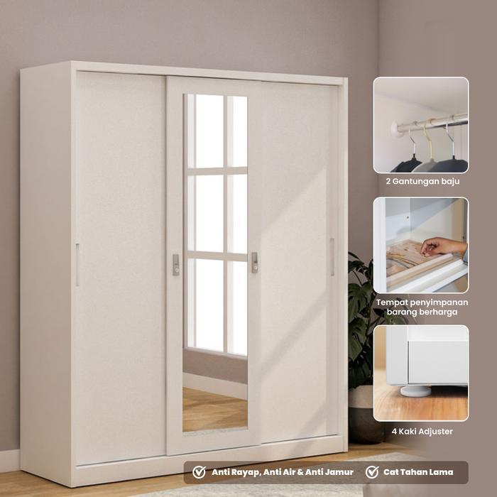 Lemari Besi / Lemari Baju Pira Metropolis / Lemari Pakaian Pira Metropolis (Lemari Baju Pira Steel S