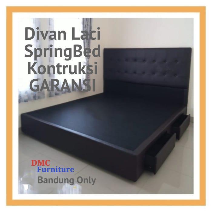 Dipan Divan Laci Kasur Springbed Full Sandaran 160 x200 Bandung